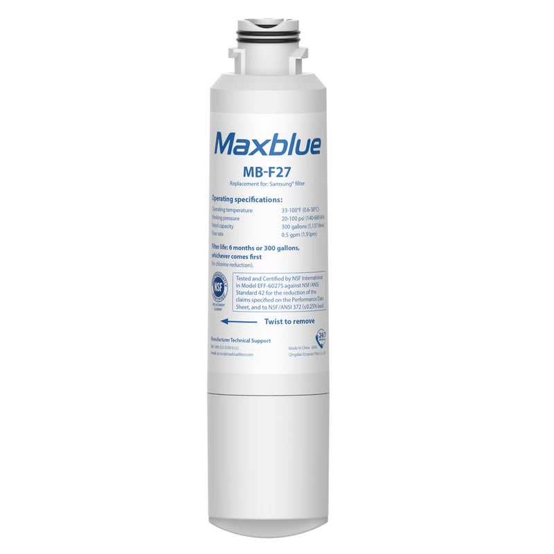 Maxblue DA29-00020B Replacement for DA29-00020B, HAF-CIN/EXP, HAF-CIN, RF28HMEDBSR/AA, RF28K9380SR, RF263BEAESR/AA, RF28JBEDBSG, RF4287HARS, RF28HFEDTSR, DA97-08006A Refrigerator Water Filter - Image 1